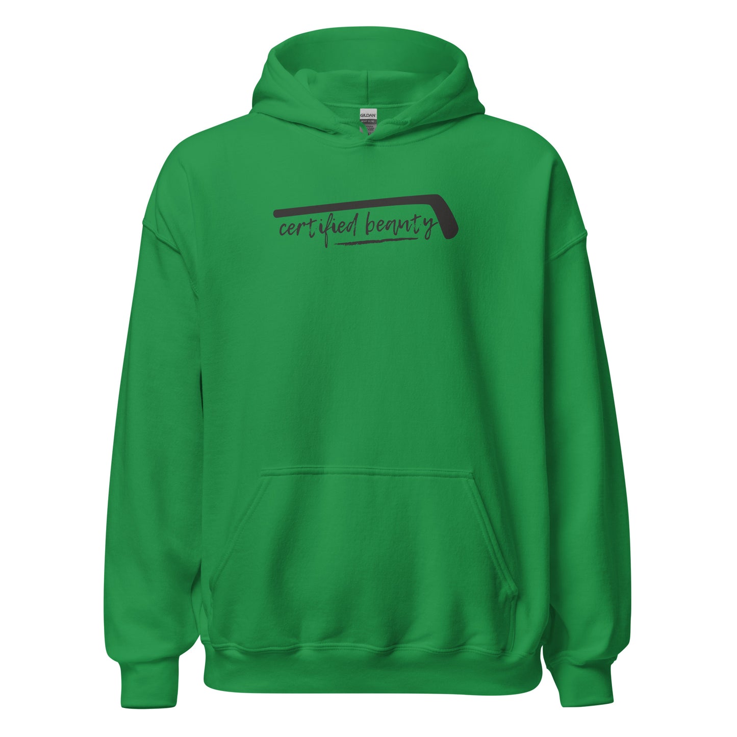 "Certified Beauty" GRAY FONT Hockey Hoodie