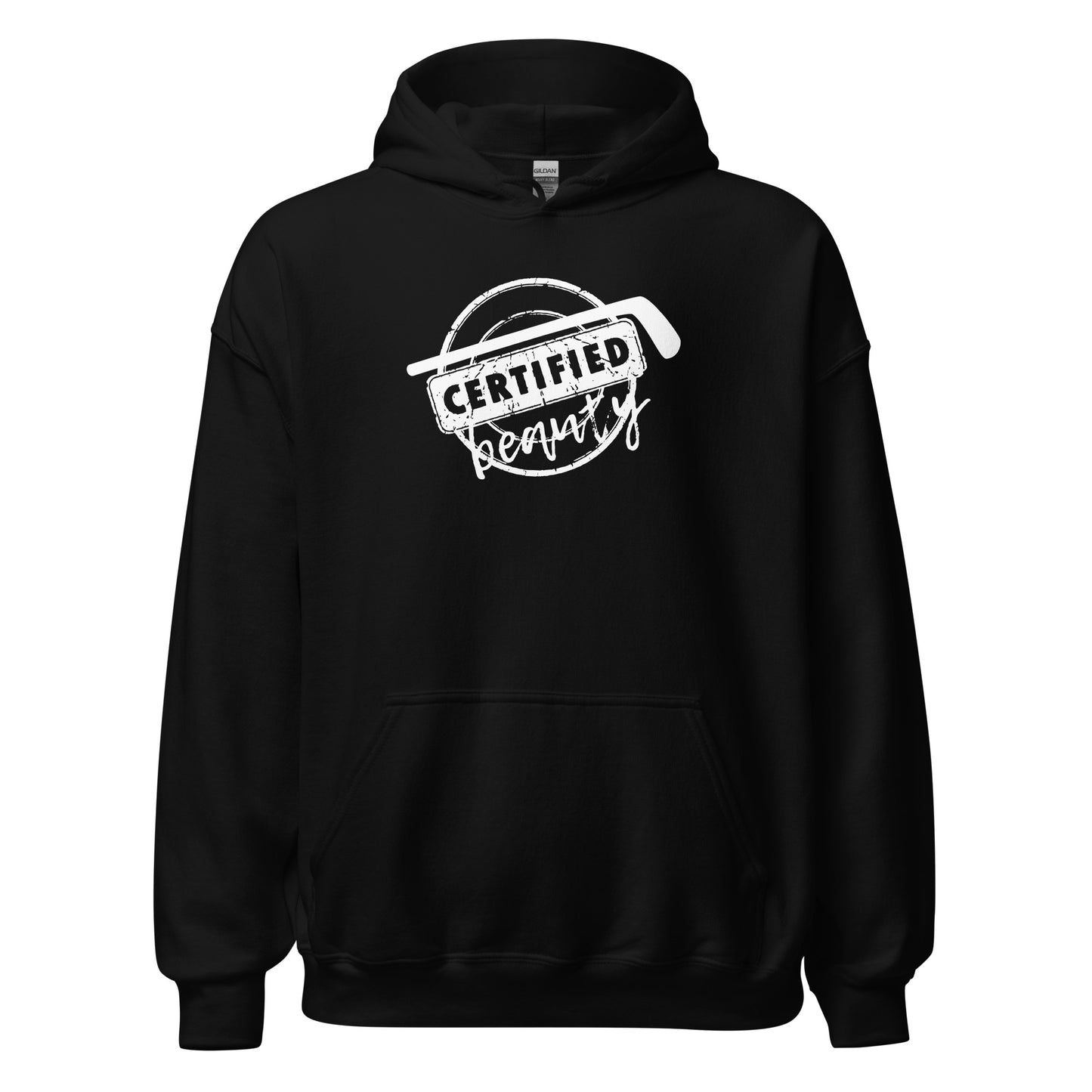 "Certified Beauty" CIRCLE LOGO Hockey Hoodie