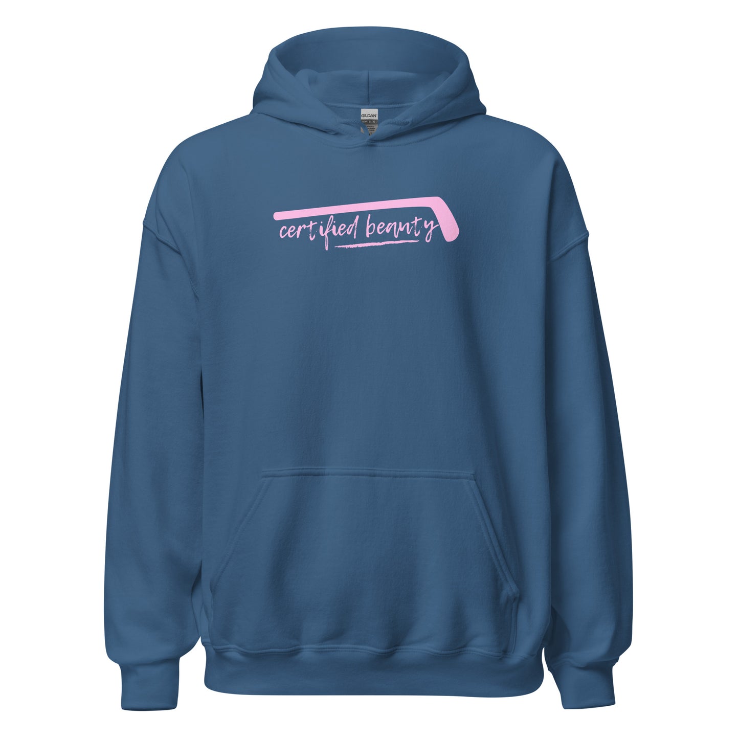 "Certified Beauty" PINK FONT Hockey Hoodie