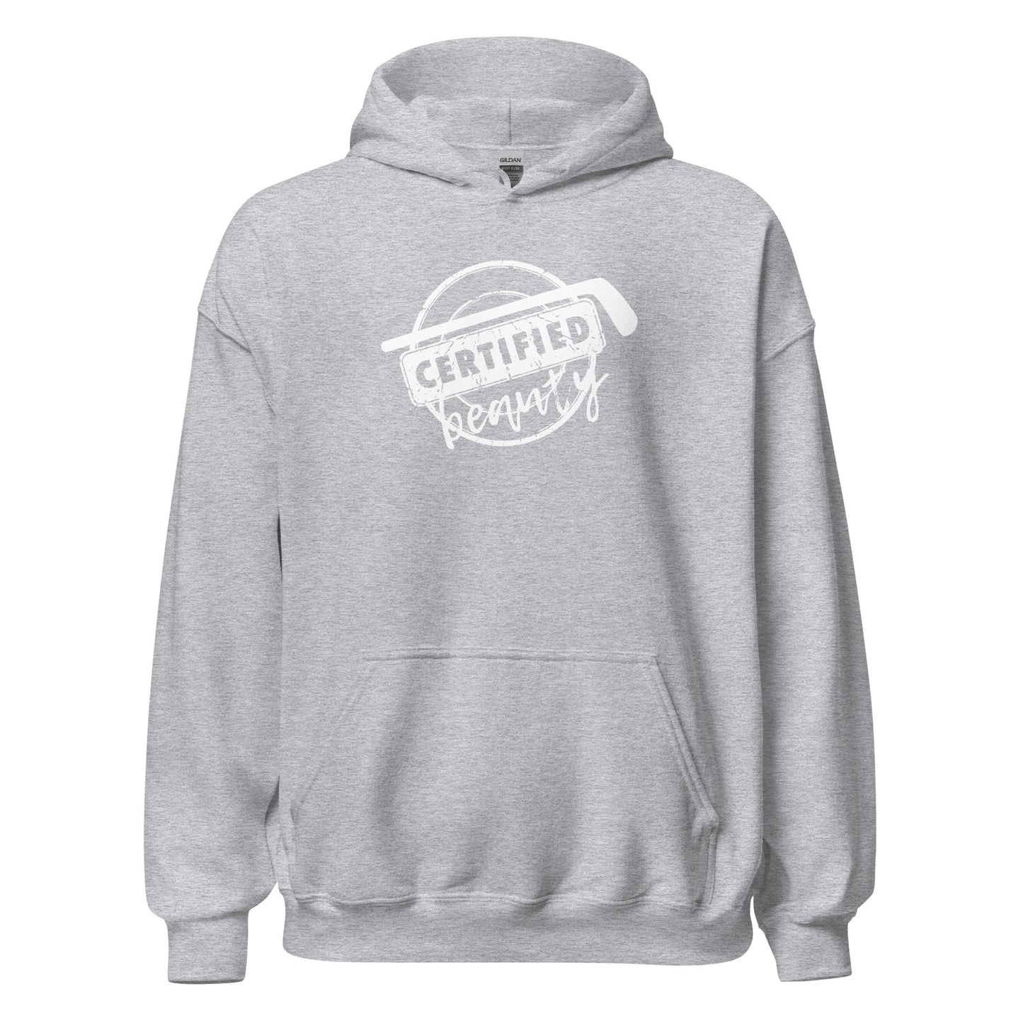 "Certified Beauty" CIRCLE LOGO Hockey Hoodie