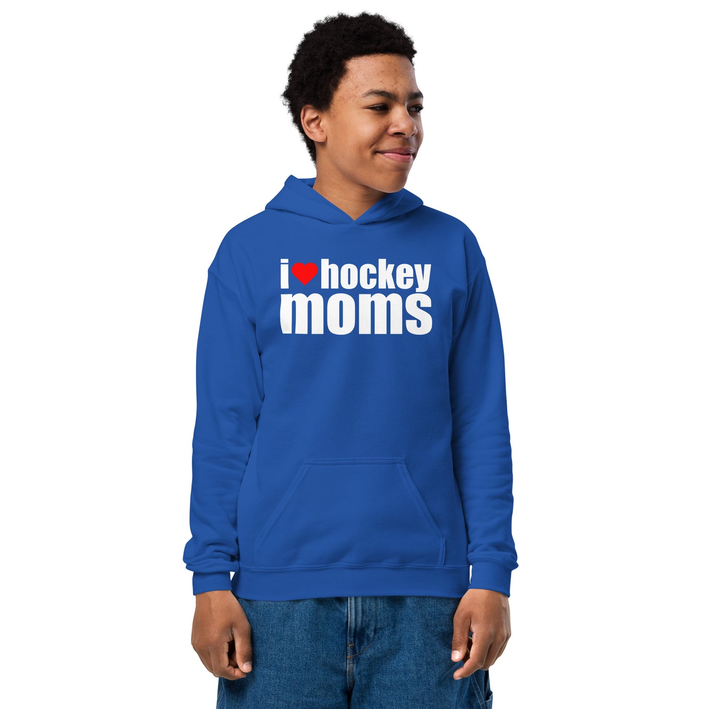 "I ❤️ Hockey Moms" Classic Youth Hockey Hoodie