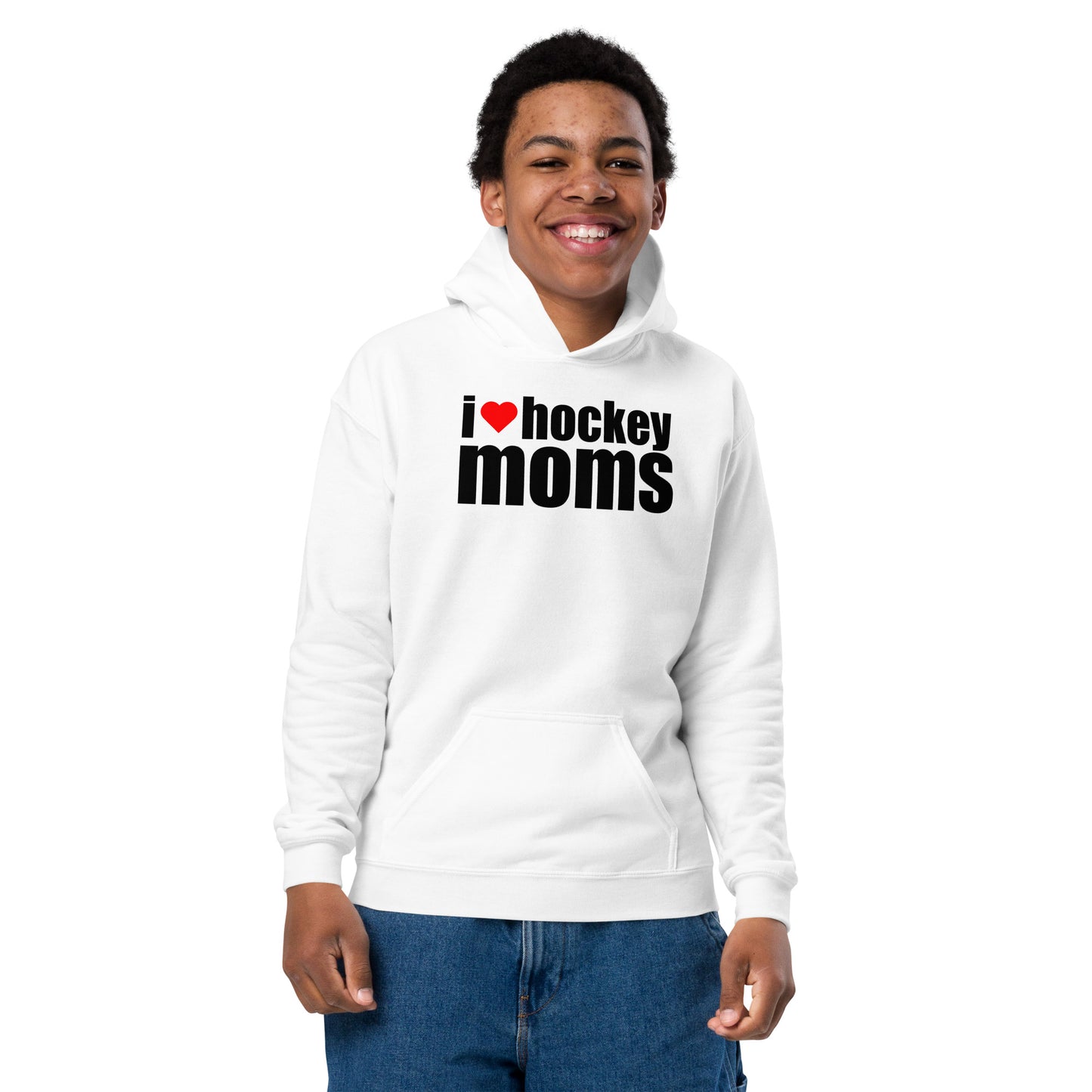 "I ❤️ Hockey Moms" Classic Youth Hockey Hoodie