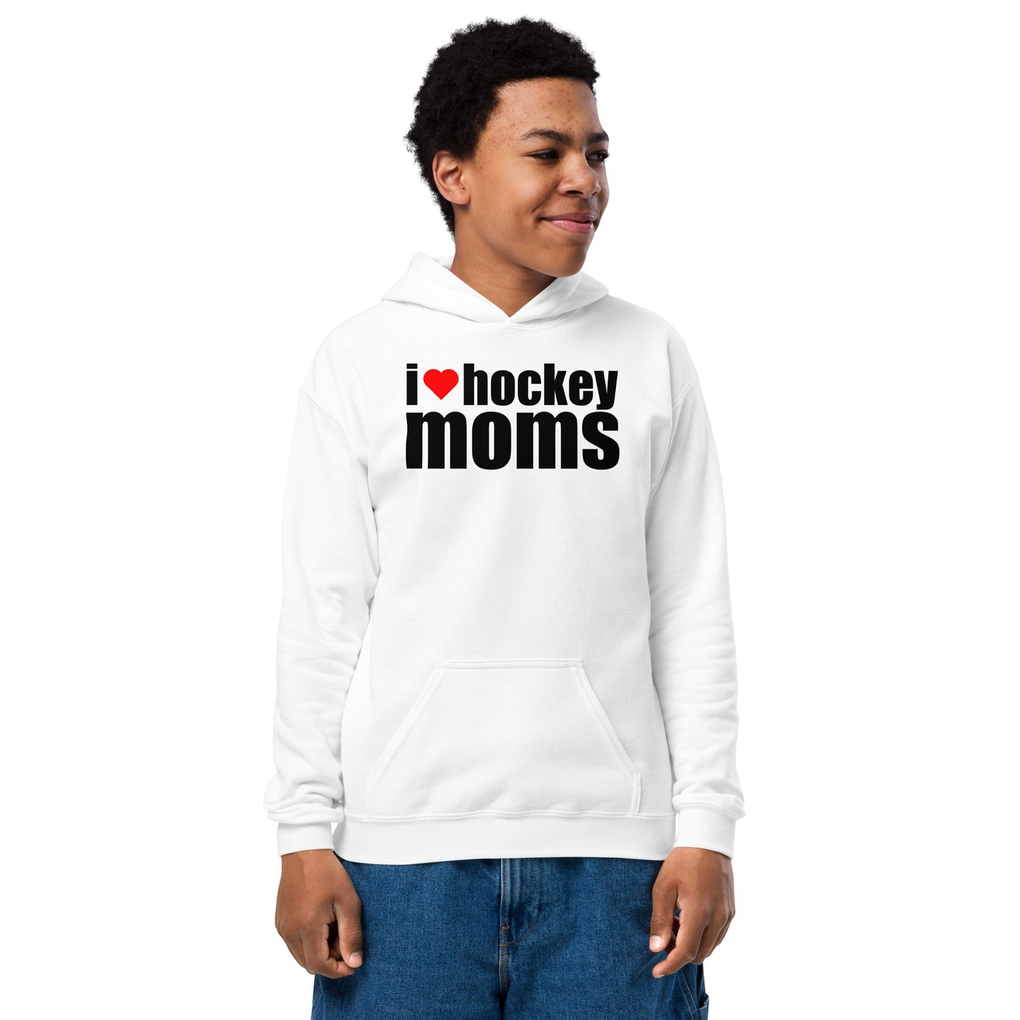 "I ❤️ Hockey Moms" Classic Youth Hockey Hoodie